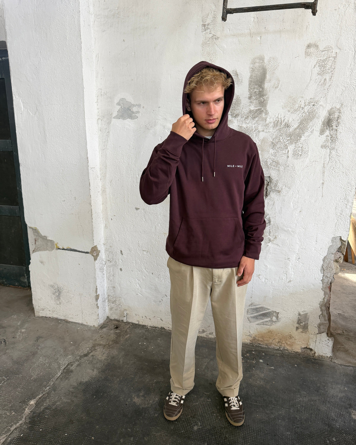 EVERY STEP. EVERY DAY. BETTER THAN YESTERDAY. — Red-Brown Hoodie